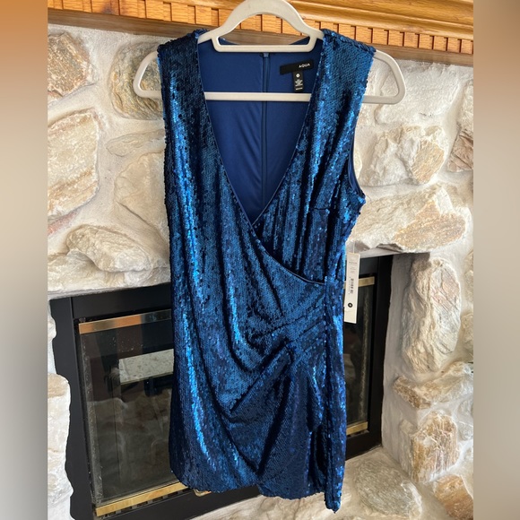 Aqua Dresses & Skirts - NWT!!! Aqua cobalt blue party dress! Never worn!! Size Small.